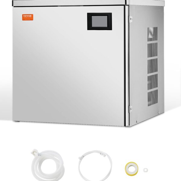 VEVOR Eismaschinenkopf 204 kg/Tag – Edelstahl Eisbereiter mit Touch-Display & Selbstreinigung