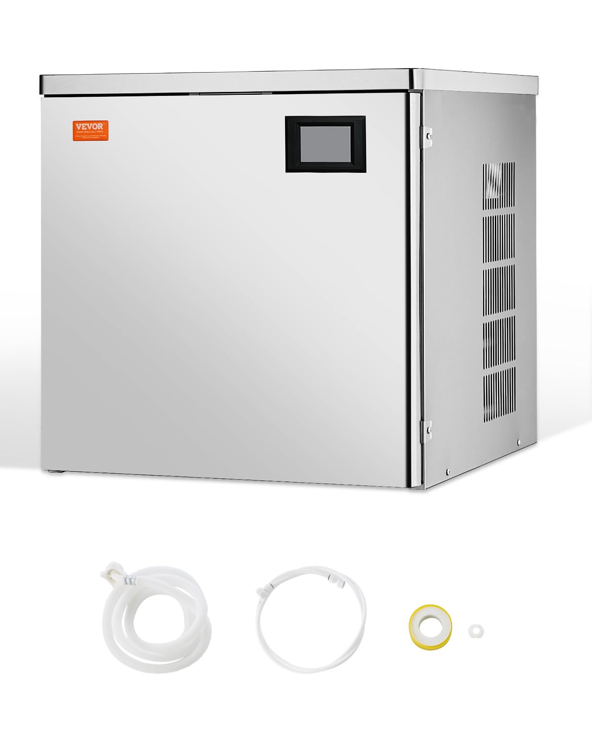 VEVOR Eismaschinenkopf 204 kg/Tag – Edelstahl Eisbereiter mit Touch-Display & Selbstreinigung