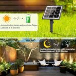 MEIKEE Solar-Strahler 3er Set mit Fernbedienung – IP66 Gartenbeleuchtung mit Timer & 3 Farbtemperaturen – Bild 2