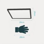 EGLO Minerario LED Deckenleuchte 29x29 cm – IP54 Outdoor Deckenlampe warmweiss – Bild 5