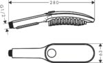 hansgrohe DogShower – Hundedusche mit 3 Strahlarten & Streichelnoppen, Mattschwarz – Bild 3