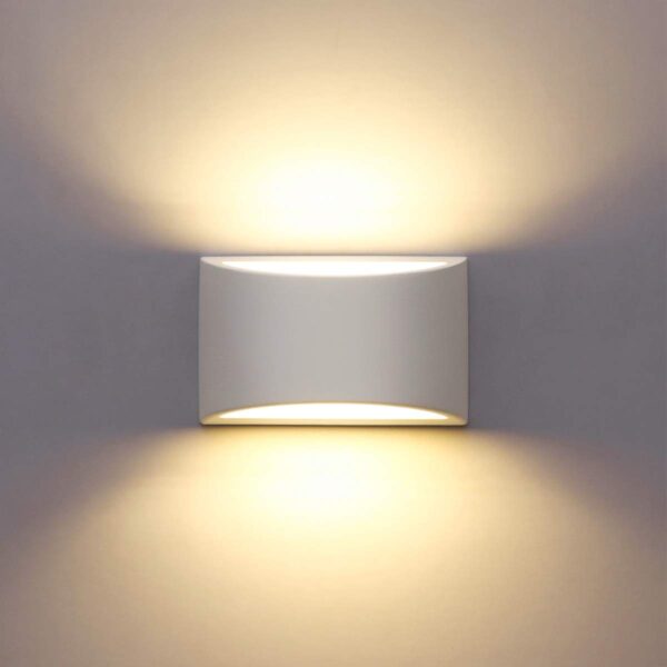 HYDONG LED Wandleuchte 7W Gips – Modernes Designlicht mit Warmweiss für Wohnzimmer & Schlafzimmer