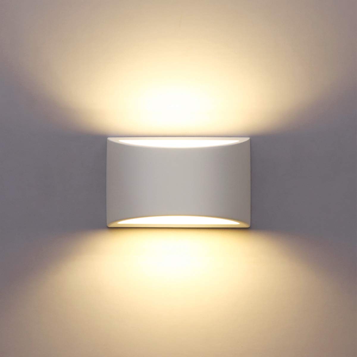 HYDONG LED Wandleuchte 7W Gips – Modernes Designlicht mit Warmweiss für Wohnzimmer & Schlafzimmer