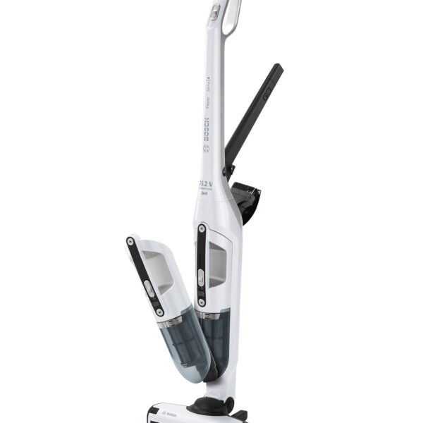 Bosch Flexxo Serie 4 2-in-1 Akkusauger weiß – 55 Min. Laufzeit für alle Oberflächen