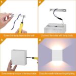 CHEVVY 2er Set LED Wandleuchte 7W 3000K – Moderne Innen- & Aussenwandlampe Aluminium – Bild 4