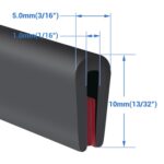 Protalwell U-Profil Kantenschutz 6 m – Selbstklebender Gummischutz für Blechkanten – Bild 2