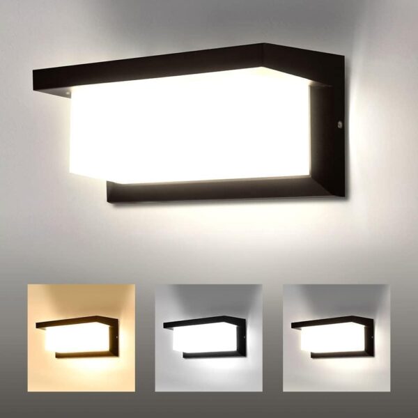 CHENBEN 18W LED Aussenwandleuchte IP65 – Aluminium mit 3000K–6500K für Garten & Terrasse