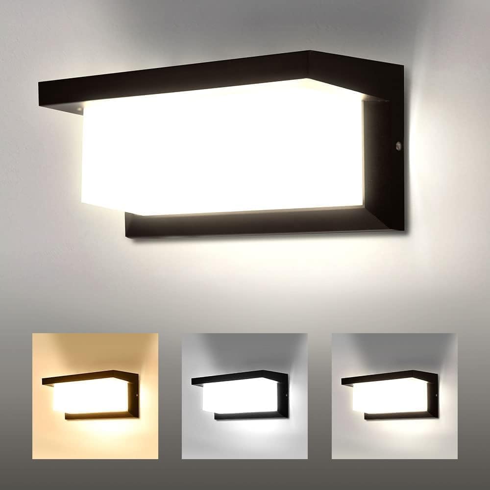 CHENBEN 18W LED Aussenwandleuchte IP65 – Aluminium mit 3000K–6500K für Garten & Terrasse