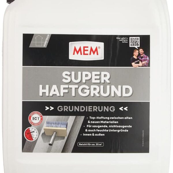 MEM Super Haftgrund 5 l – Lösemittelfreie Grundierung für alle Untergründe