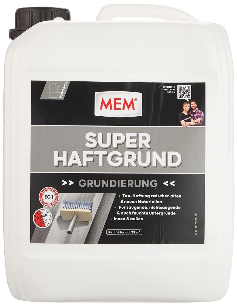 MEM Super Haftgrund 5 l – Lösemittelfreie Grundierung für alle Untergründe