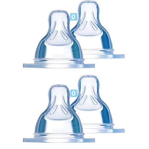 MAM Sauger Grösse 0 4er Pack – Neugeborenen-Sauger für Muttermilch & Pre-Nahrung