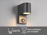 meineWunschleuchte Außen-Wandleuchte Anthrazit mit Bewegungsmelder – Moderne Downlight für Hauseingang – Bild 5