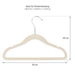Laleni Kinderkleiderbügel 50er Set mit Samtbezug – Rutschfest & 360° drehbar für Babys – Bild 2