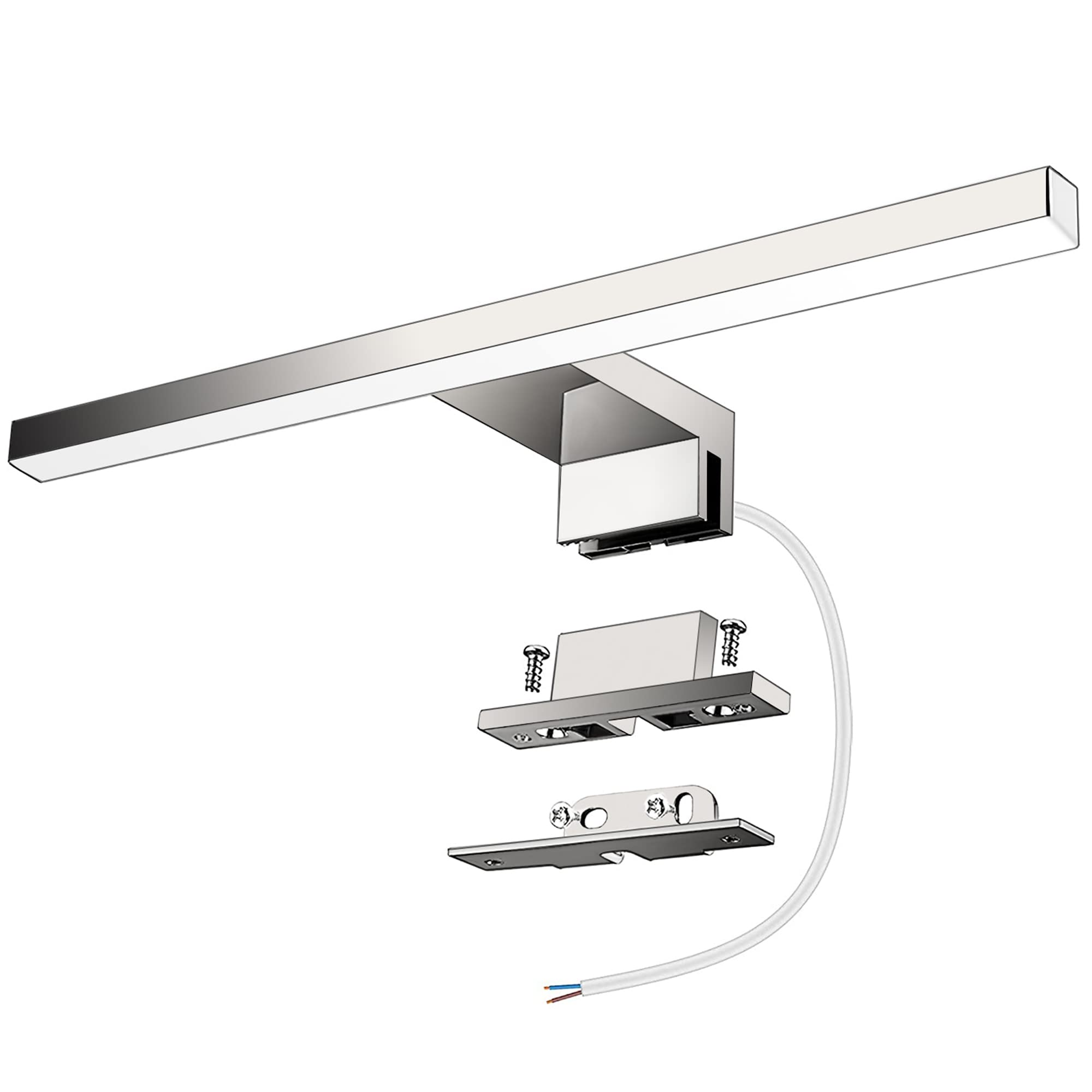 Azhien LED Spiegelleuchte 300mm, 5W 400LM Neutralweiß 4000K – Badezimmerlampe mit 3-in-1 Montage