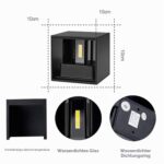 ZHMA 2er Set Wandleuchte 12W – Verstellbar Up & Down mit IP65 Wasserschutz – Bild 2