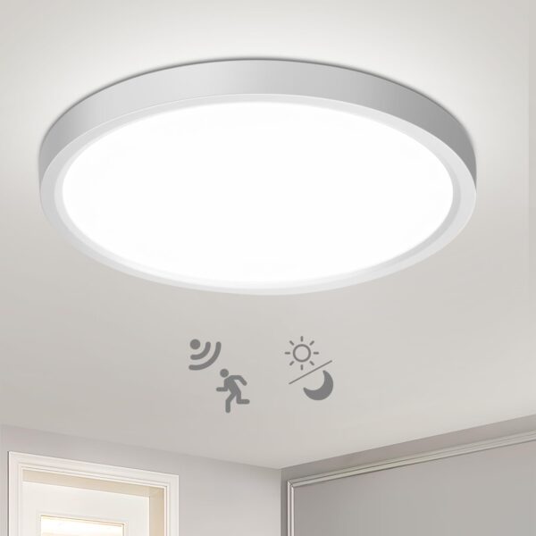 Oraymin LED-Deckenleuchte 18W mit Radar-Bewegungssensor & Dämmerungssensor – 4000K