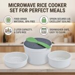 Cocoarm 2L Mikrowellen-Reiskocher-Set mit Sieb & Reislöffel – BPA-frei für Familien – Bild 4