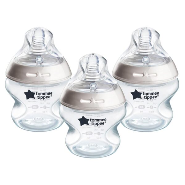 Tommee Tippee Natural Start Anti-Kolik-Babyflasche 150ml, 3er-Pack – Brustähnlicher Sauger