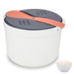 RUCUDIM Mikrowellen-Reistopf 2L – Dampfgarer-Set mit Antihaft-Beschichtung für Reis & Gemüse