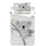 Koala Babybettwäsche 100x135 cm – Wendbar aus 100% Baumwolle für Neugeborene