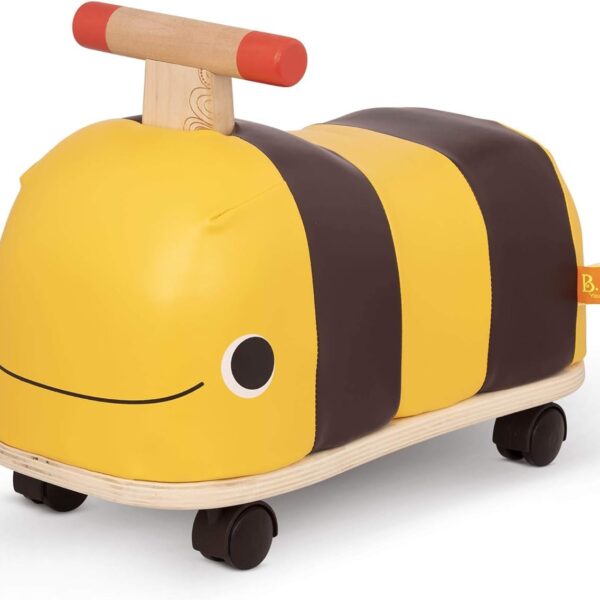 B. toys Boom Buggy – Holz-Rutscherfahrzeug Biene mit 360° Rädern für Kleinkinder ab 18 Monaten