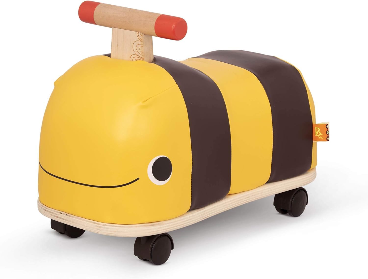B. toys Boom Buggy – Holz-Rutscherfahrzeug Biene mit 360° Rädern für Kleinkinder ab 18 Monaten