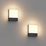 Klighten 2er Set 24W LED Aussenwandleuchte IP65 Anthrazit – 1500 Lumen für Terrasse & Garten