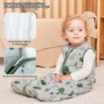 Yoofoss Winterschlafsack Baby 2.5 Tog 78cm – Wärmeschlafsack aus Bio-Baumwolle für 6-12 Monate – Bild 4