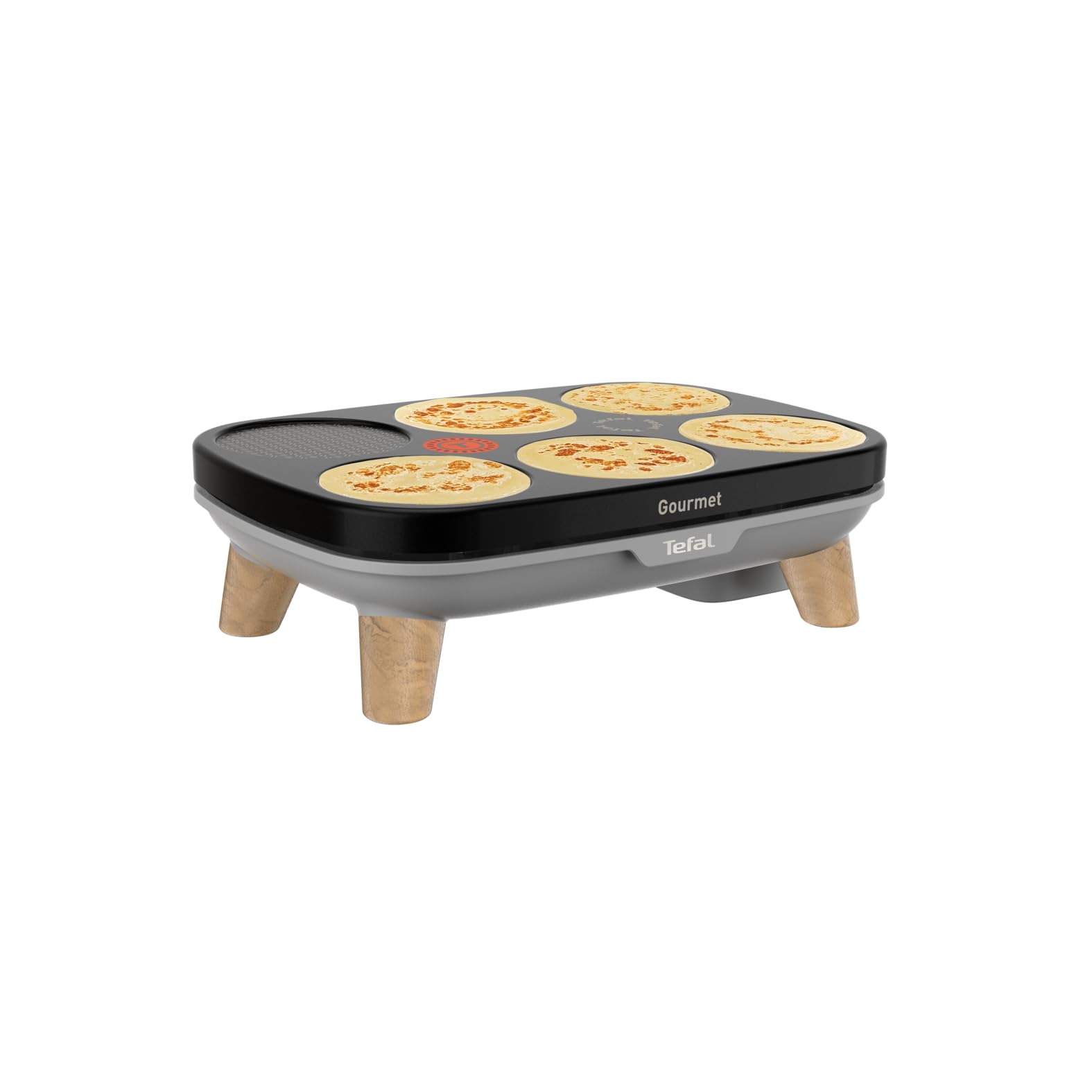 Tefal Crêpier Gourmet PY901BF1 – Elektrischer Crêpes-Topf für 6 Portionen mit Titanium Force