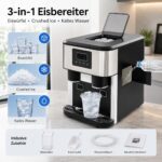 Caskunbsy 3-in-1 Eismaschine – 16 Eiswürfel in 7-9 Min, Crushed Ice & Kaltwasser – Bild 6