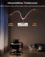 LEVVUE 3.5L Katzenbrunnen Kabellos mit Bewegungsmelder – Intelligenter Trinkbrunnen für Katzen – Bild 3