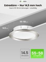 ALUSSO LED Einbaustrahler 12-24V, 4W, IP44 – 3 Farbtemperaturen, 6er Set Nickel – Bild 2