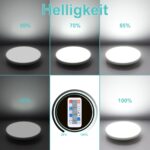 Oraymin LED Deckenlampe 22cm mit Radar-Bewegungsmelder – 1800LM 18W IP54 für Innen – Bild 3