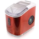 Mulano Eiswürfelmaschine Edelstahl Orange – 10-12 kg Tagesleistung für Party & Gastronomie – Bild 5