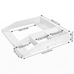 WOLTU Wickelaufsatz 80 x 74,5 cm mit Sicherheitsgurt – Platzsparender Wickeltisch für Kommoden – Bild 3