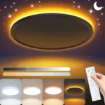 NEEMOSI LED Deckenleuchte 24W dimmbar mit Fernbedienung & Timer – Ø29,5cm für jeden Raum