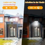 JESLED Solarleuchte 90 LED mit Bewegungsmelder – Superhelle Wandleuchte IP65 für Garten, 2er Set – Bild 4
