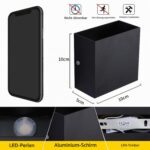 Glighone LED Wandleuchte 2er Set Schwarz 6W 3000K – Up & Down Beleuchtung für innen – Bild 5