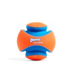 Chuckit! Kick Fetch Large – Robuster Hundeball mit ergonomischen Einkerbungen für mittelgrosse bis grosse Hunde