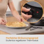 Clatronic® Crepes Maker CM 3849 – Ø 30 cm Antihaft-Backplatte mit Thermostat & Zubehör – Bild 4