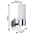 Paulmann Eleon Wandleuchte IP44 – Chrom Satin Wandlampe mit G9-Sockel – Bild 2