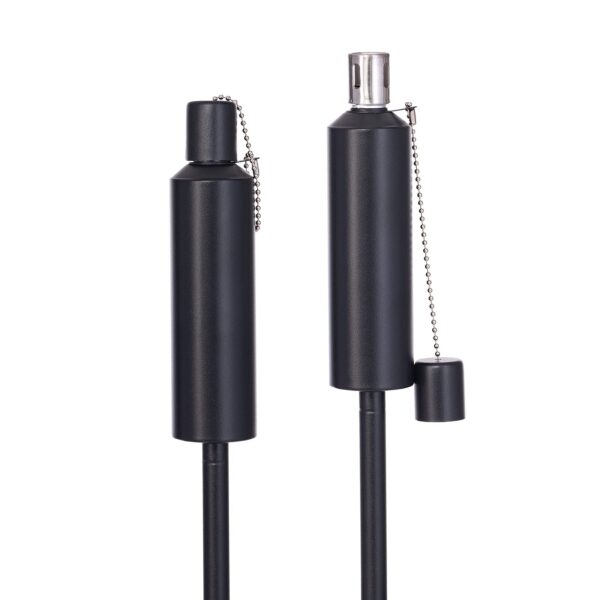 Hussala Bologna Gartenfackel 115 cm Edelstahl – 2er Set nachfüllbar für Outdoor