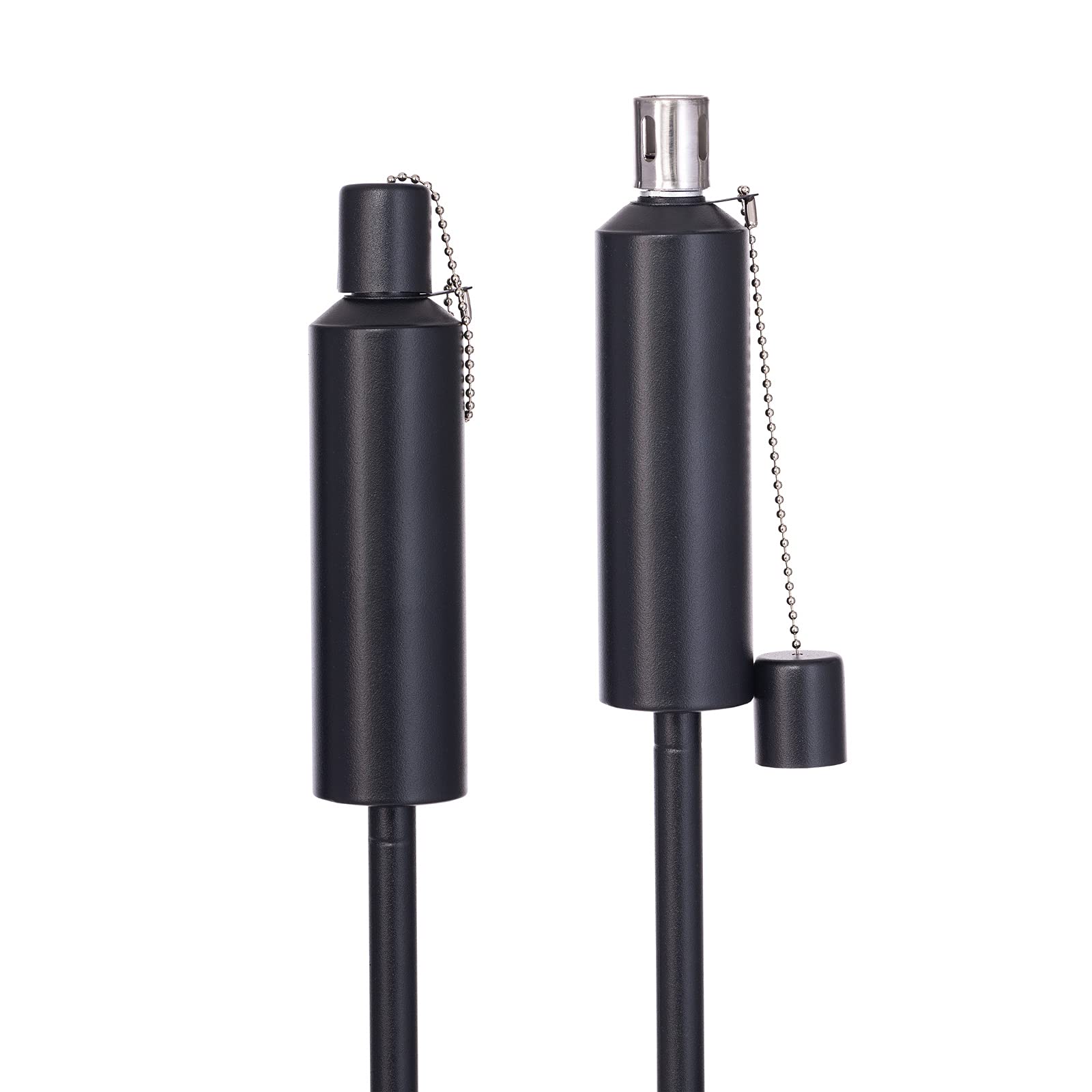 Hussala Bologna Gartenfackel 115 cm Edelstahl – 2er Set nachfüllbar für Outdoor