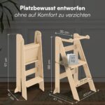 Bellabino Tay Lernturm ab 1 Jahr – Höhenverstellbar, klappbar, Montessori Holzturm – Bild 2