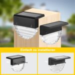 YIKANWEN 6er Set Solarleuchten für Aussen – LED Gartenlampen mit 2 Modi für Terrasse & Treppen – Bild 7