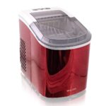 Mulano Eiswürfelmaschine Edelstahl Rot – 10-12 kg Eis täglich für Zuhause & Events – Bild 3