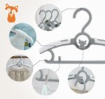 24er Set mitwachsende Kinderkleiderbügel – ausziehbar von 27,5–37 cm für Neugeborene bis Teenager – Bild 7