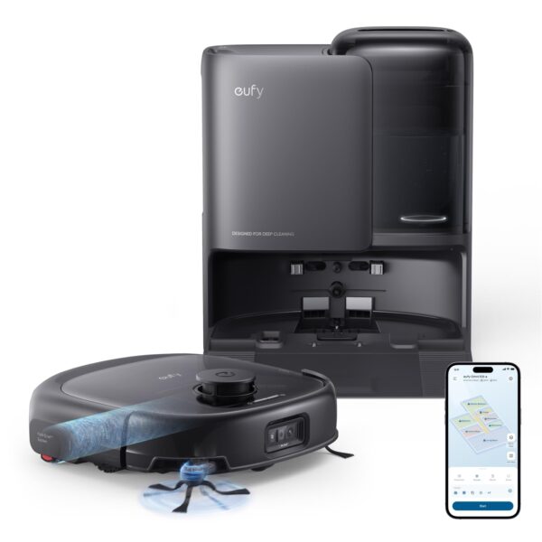 eufy HydroJet E25 Saug- und Wischroboter – 20.000Pa Turbo-Saugkraft mit All-in-One-Station
