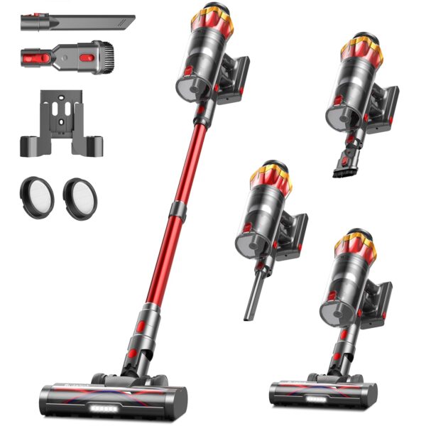 Bulelink Akku-Stabstaubsauger 55 kPa 650W – Kabelloses Reinigungssystem für Tierhaare & Teppiche