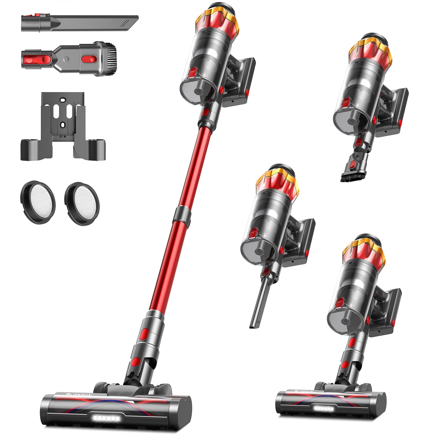 Bulelink Akku-Stabstaubsauger 55 kPa 650W – Kabelloses Reinigungssystem für Tierhaare & Teppiche